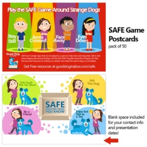 SAFE Dog Bite Prevention Postcards for Kids Pack of 50